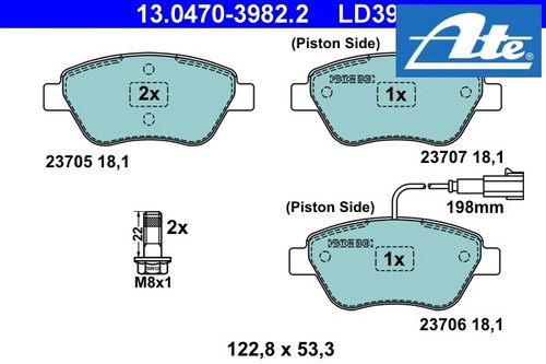 Front brake pads - pads, set