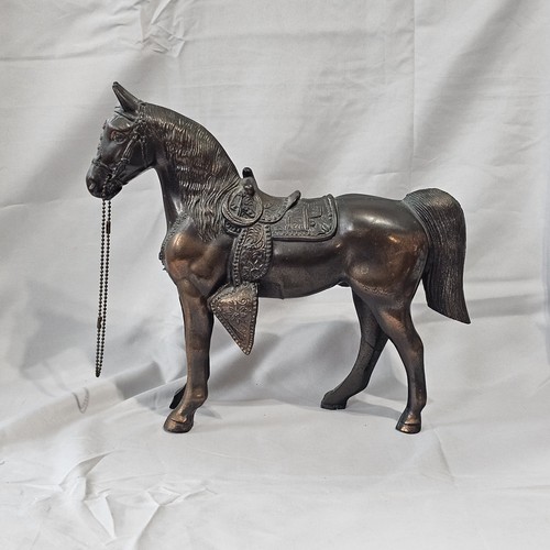 Vintage bronze horse figurine - vintage,