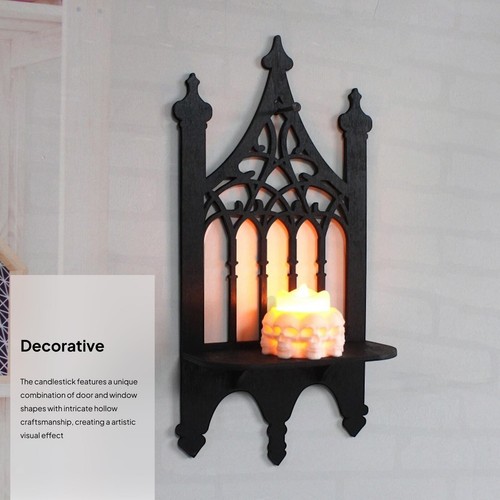 Wooden wall candle - wooden,