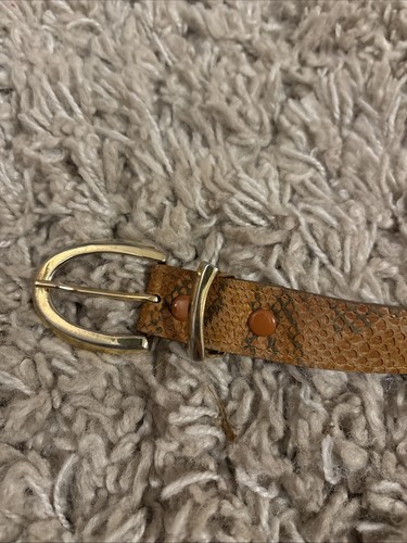 Genuine snakeskin leather belt - snakeskin,