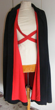 Vintage 1940s nurse's uniform cape red wool lining cross over straps size M