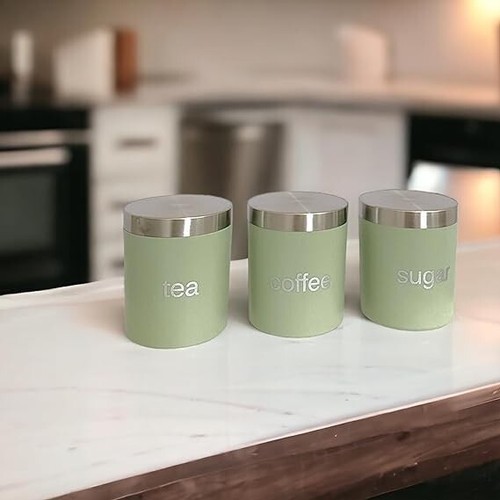 New set green canisters - new, of