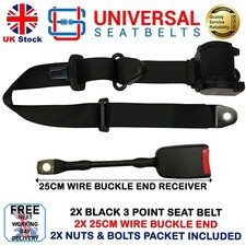2x Black Universal 3.5m Length