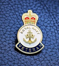 HM Royal Navy British Veteran enamel pin lapel badge UK 2025