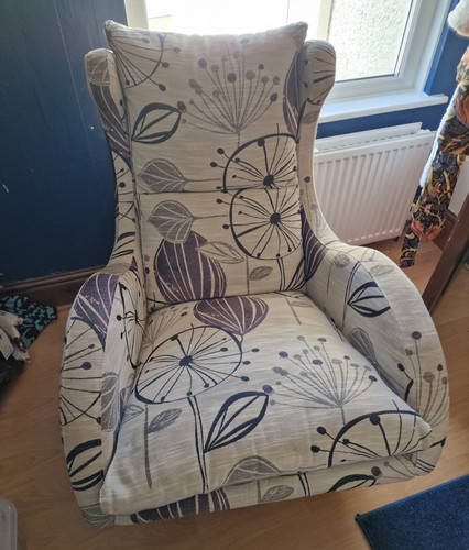 Upholstered wingback armchair - wingback,