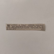 Wanted A Neat Colored Girl To