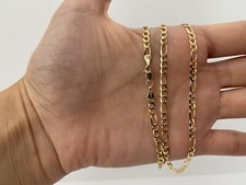 10k Yellow Gold Solid Figaro