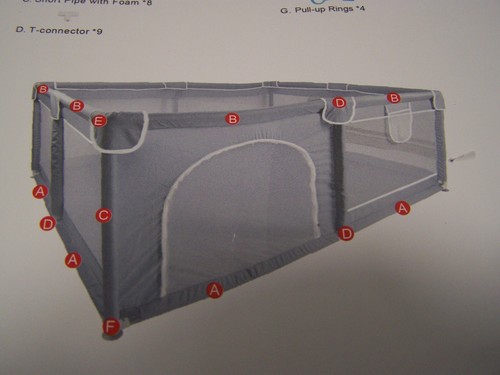 X51 x26 baby playpen play - 51"x51"x26",