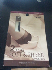 st Michael from mark and spencer 1995 soft and sheer stocking 1 pair  in navy