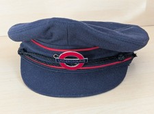 Vintage London Underground Staff Peaked Cap with Roundel Badge EX condition