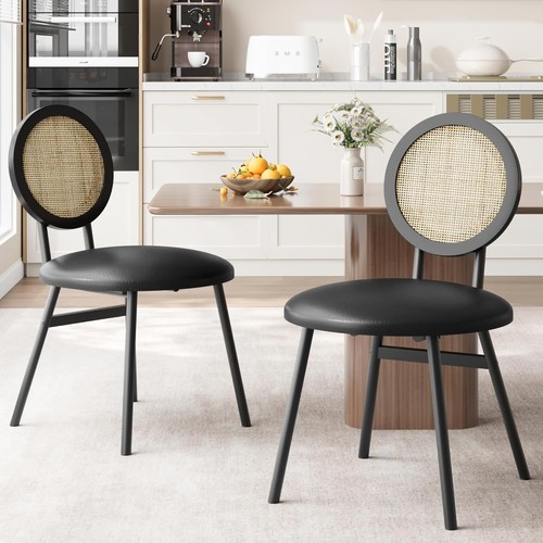 2pcs rattan dining chairs - dining,