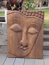 wooden buddha wall art