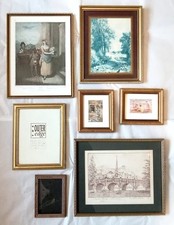 7 X Vintage Gold Ornate