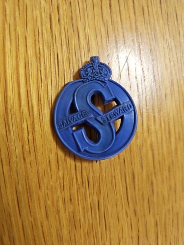 Ww2 salvage steward blue badge - ww2,