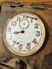 Antique 8 Days Goliath Travel Pocket Watch  In  Leather Case, TICKS AWAY