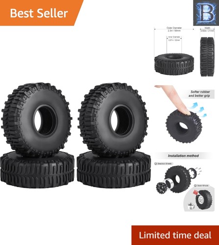 Soft rubber mud tires - rubber, for