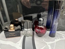 EMPTY PERFUME BOTTLES, Armani, Ferragamo, Black XS & Oscar’s De La Renta
