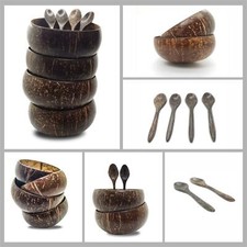 Vie Gourmet Premium Handmade Coconut Bowl & Spoon From Reclaimed Coconut Shells