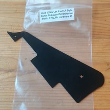 Used 2000s Black Les Paul LP Style Guitar Pickguard Scratchplate 1 Ply #1