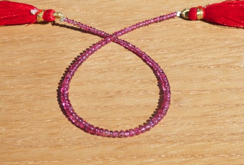 Red spinel smooth - red, rondelle