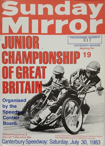 Canterbury speedway programme - canterbury,