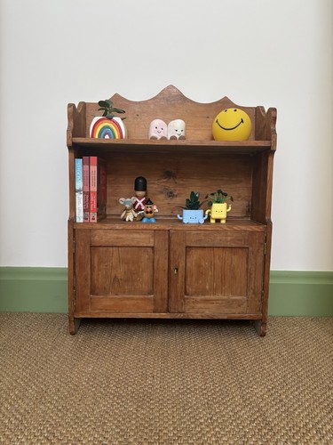 Antique pine wall shelf