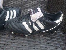 Adidas Kaiser 5 Cup SG Black Leather Football Boots Men's Size UK 8.5 033200