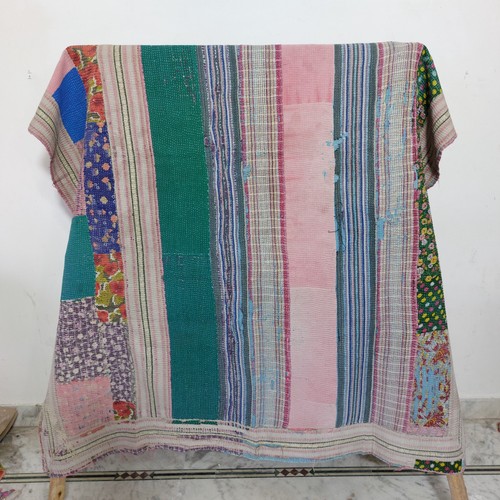 Vintage kantha bedspread - bedspread, one