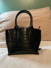 Zara Black Faux Leather Retro