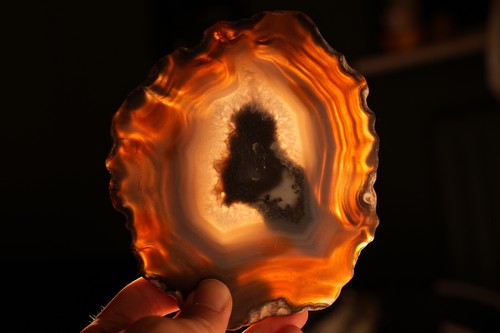 Large natural banded agate - natural,