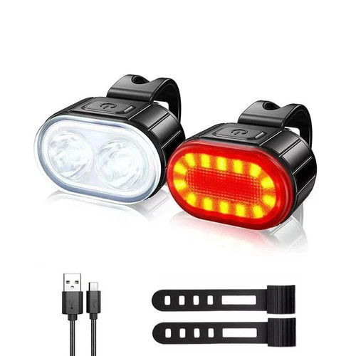 Mountain bike lights usb - 2x,