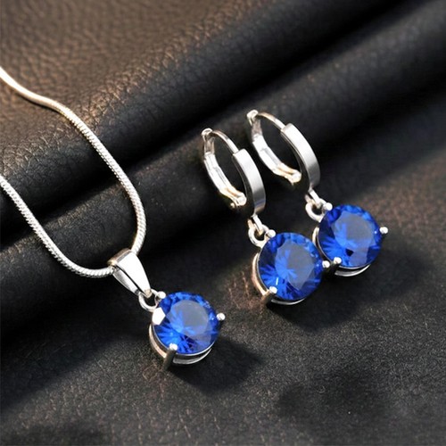Round cut blue sapphire - blue,