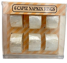 Napkin Capiz Shell Rings x6
