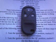 GENUINE HONDA S2000,HRV,CRV,CIVIC, JAZZ ETC(G8D345) 3BUTTON REMOTE ALARM KEY FOB