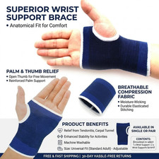 2x Palm Wrist Support Elastic