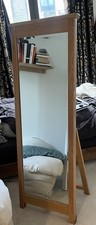 Oak Standing Adjustable Mirror