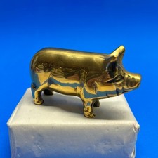 Vintage Solid Brass Pig Hog