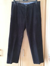 Black Coudroy 38W 32L Maine New England Men's Straight Trousers