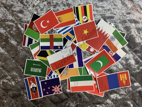 Country flag stickers - stickers, &