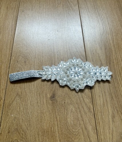 Silver sequin headband 1920s - sequin,