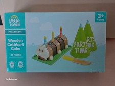 Aldi Little Town Wooden Cuthbert cake (Caterpillar Cake)