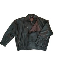 Vintage Leather Jacket by SARDAR, XL, Brown, USED!
