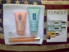Clinique Skincare Travel Pack, Serum, Gel, Exfoliator & Soap & Glory cloth