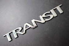 LARGE CHROME PLASTIC 'TRANSIT' AMERICAN FORD VAN BADGE YC15-V402A16-AB 28cm