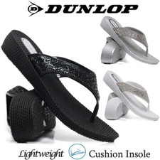 Ladies Wedge Sandals Comfort Flip Flops Cushioned Walking Summer Beach Shoes