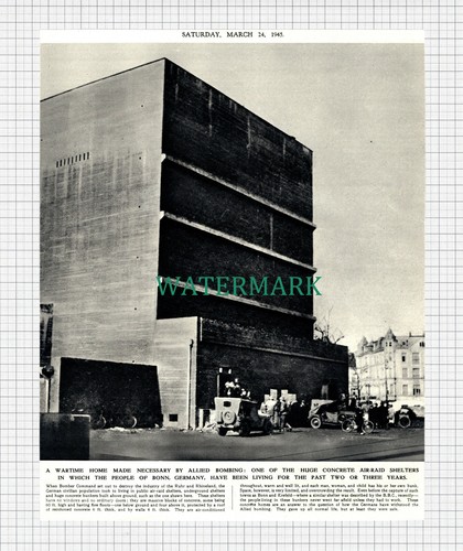 Bonn germany ww2 concrete air - ,