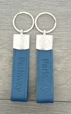 2  Volkswagon Parkway Car Dealer Leather Key Fob Blue Used