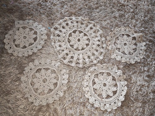 Vintage hand crochet lace - vintage,