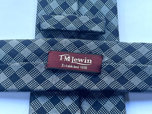 Lewin silk tie blue and - lewin,