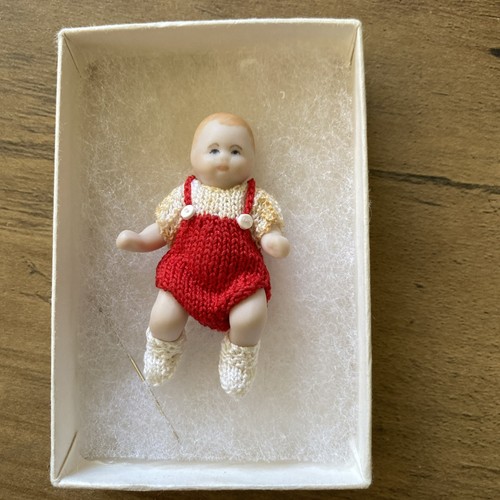 Dolls house figure baby boy - house,